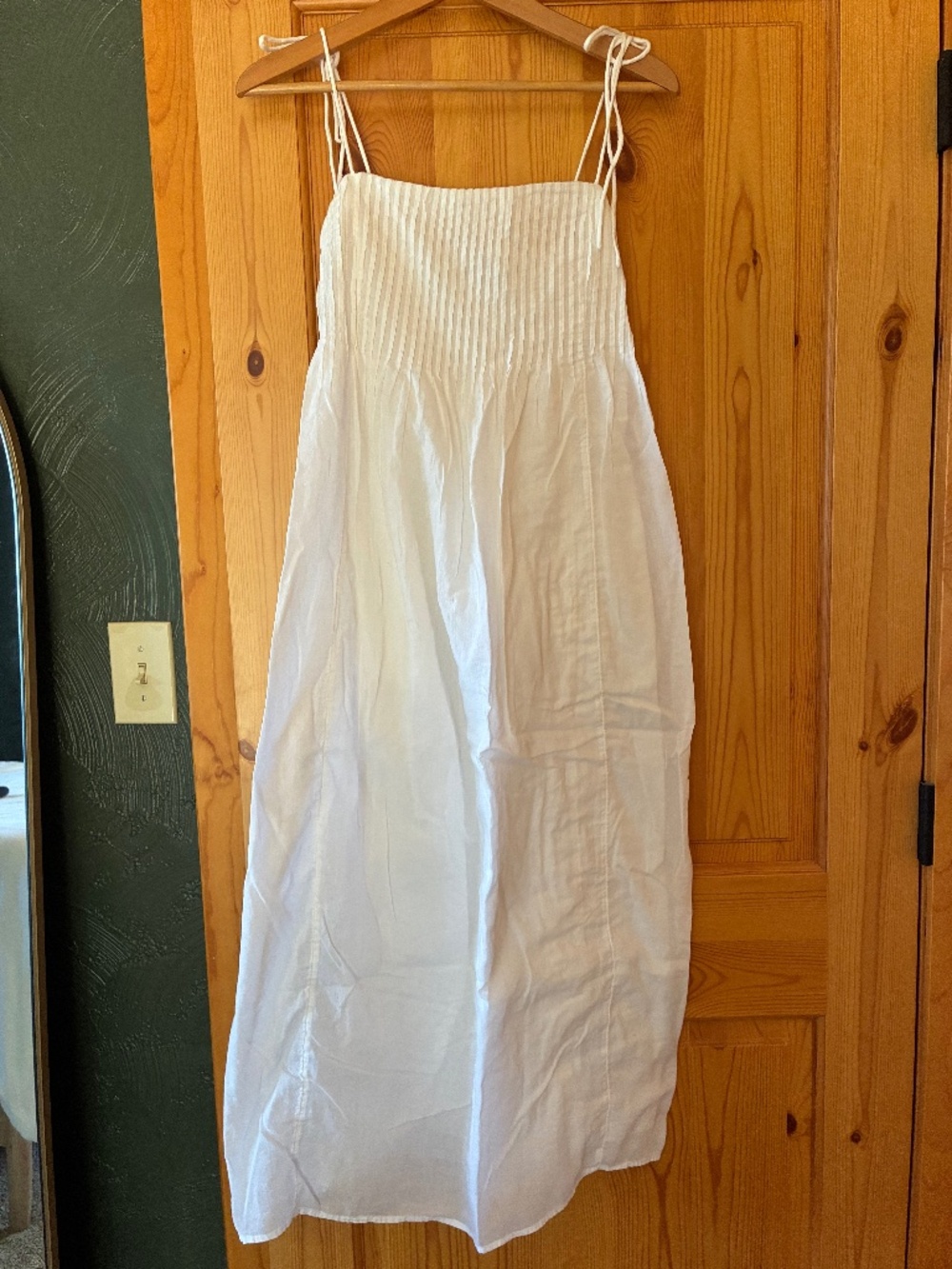 Abercrombie & Fitch White Cotton Maxi Dress
